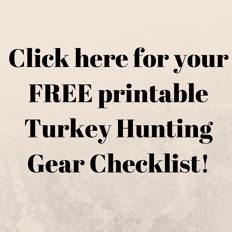 printable turkey hunting checklist