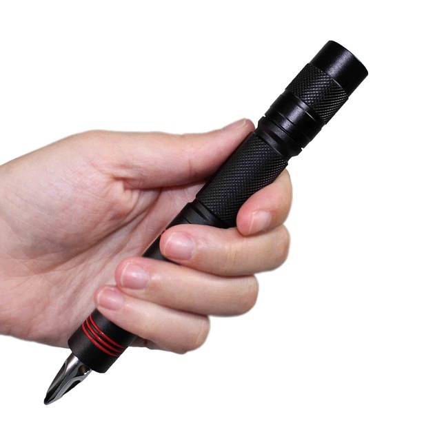 best tactical pen being hold in hand